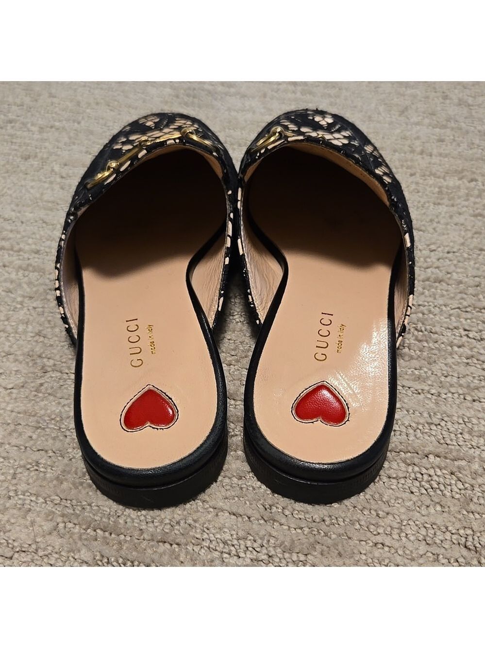 Gucci Princetown Black Lace Mules - Picture 10 of 12